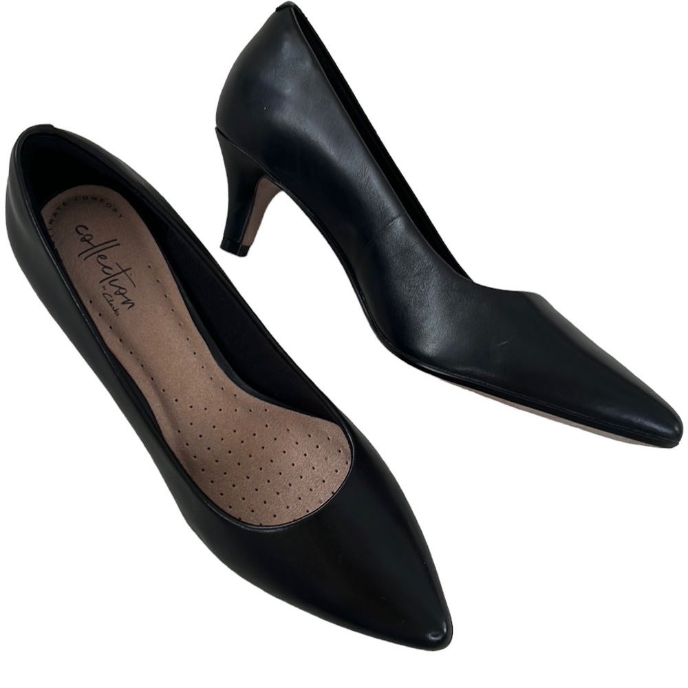 Like New Clarks Leather Heels